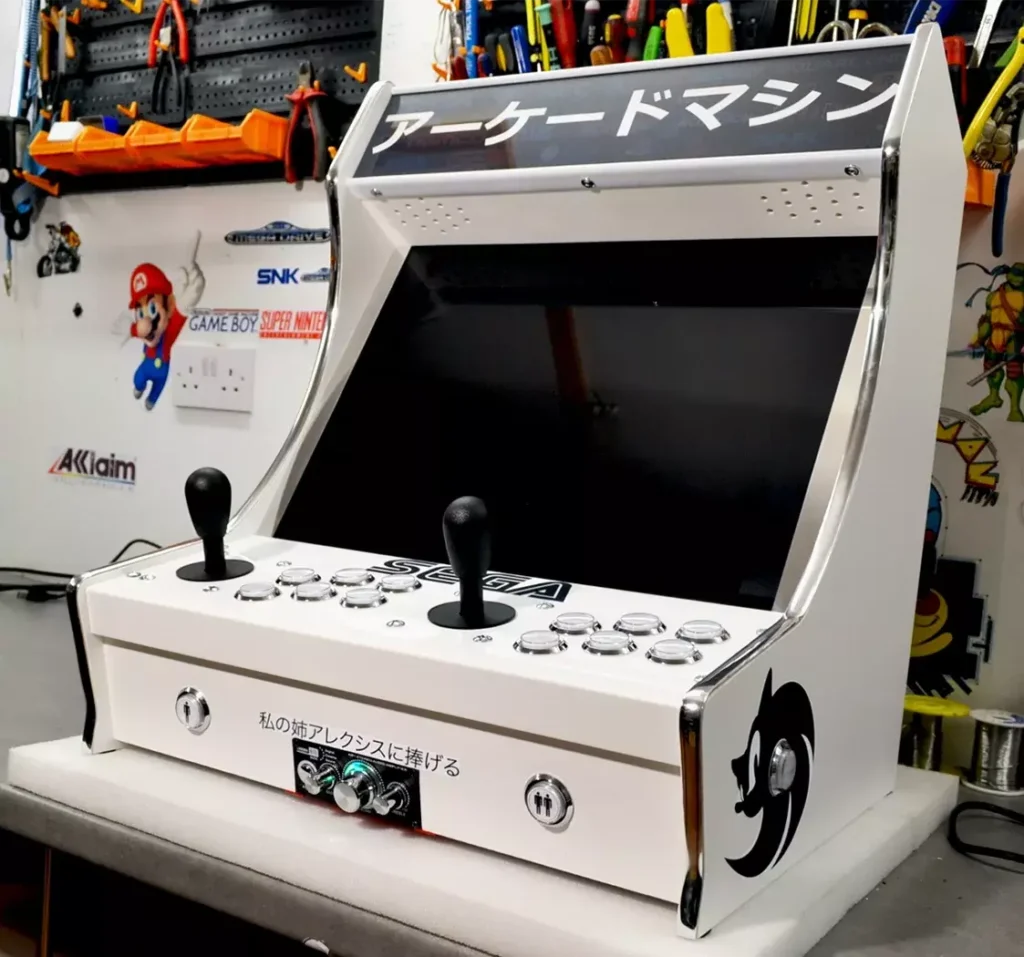 Tiny Arcade UK cabinet with retro games