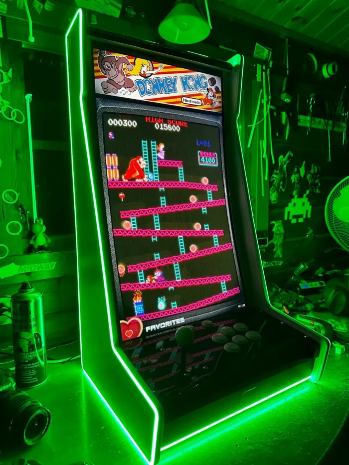 wall-mounted vertical arcade machine