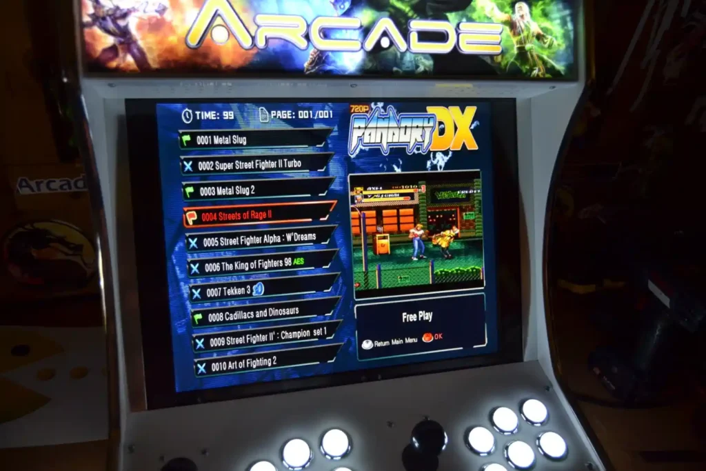 PandoryDX Ultimate OS – multi-system support (MAME, FBA, PS1)