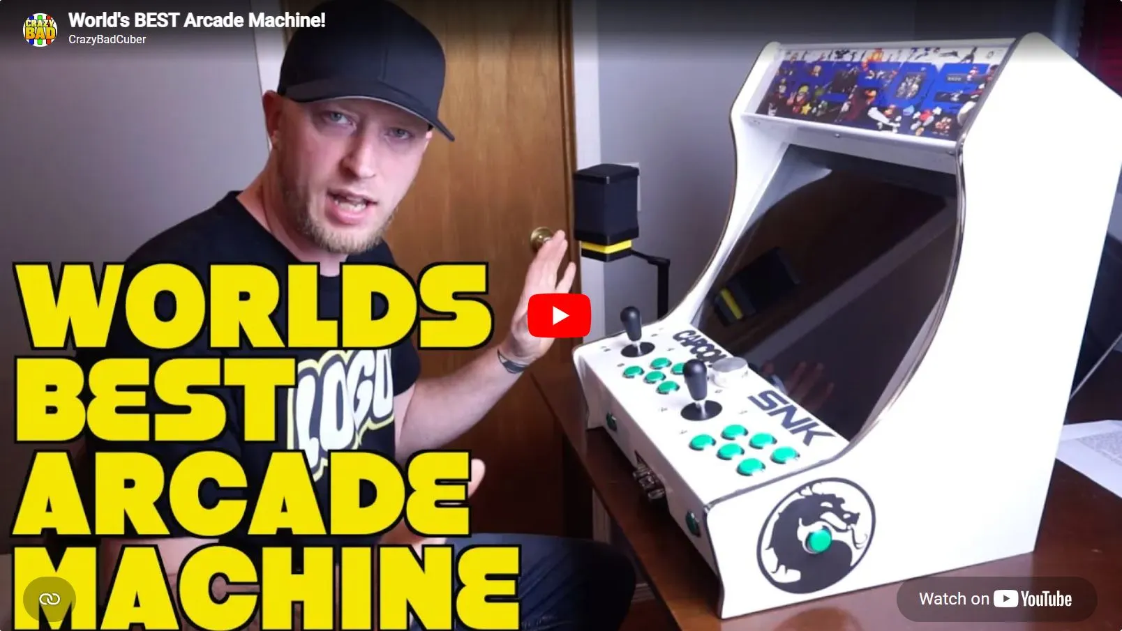 Premium arcade machine for adults featured in a retro gaming YouTube review